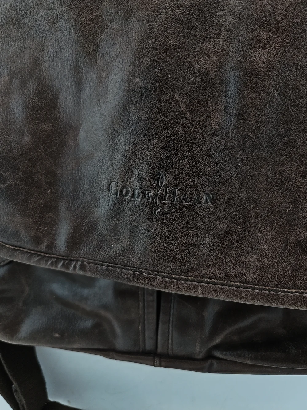 Cole Haan Leather Messenger Bag